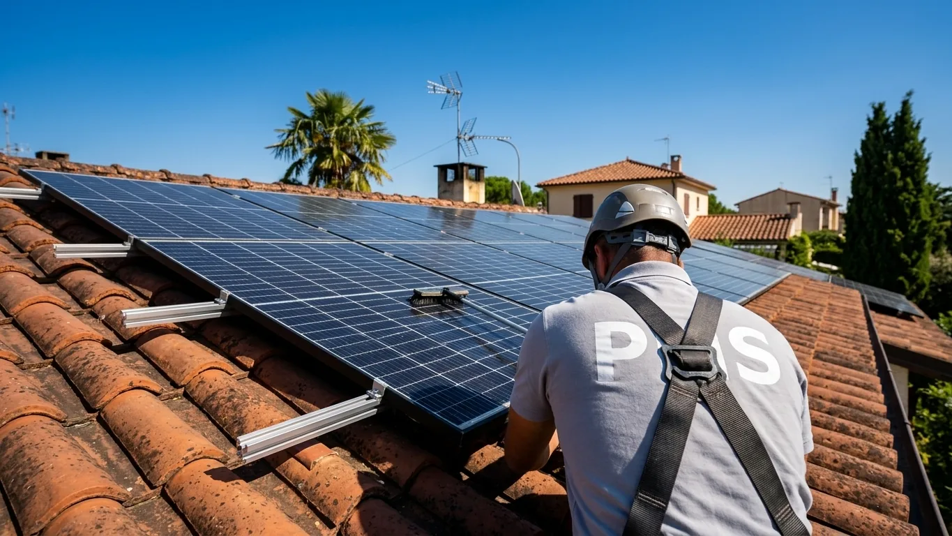 Entretien de panneaux solaires