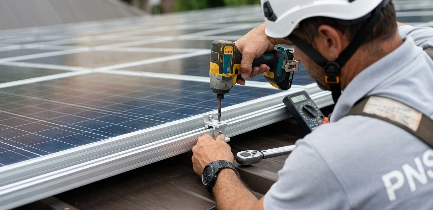 Installation de panneaux solaires